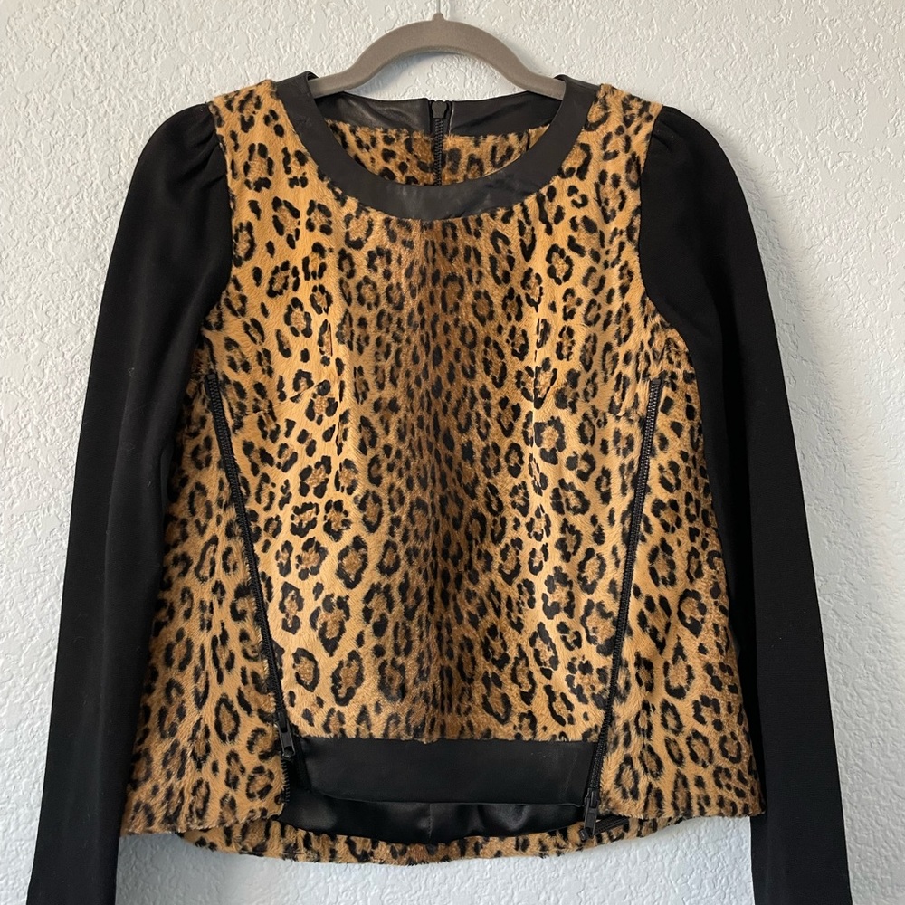 MILLY Animal Print Top